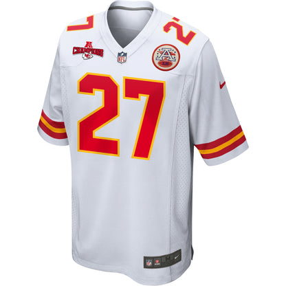Chamarri Conner 27 Kansas City Chiefs AFC Champions Patch Game Men Jersey - White