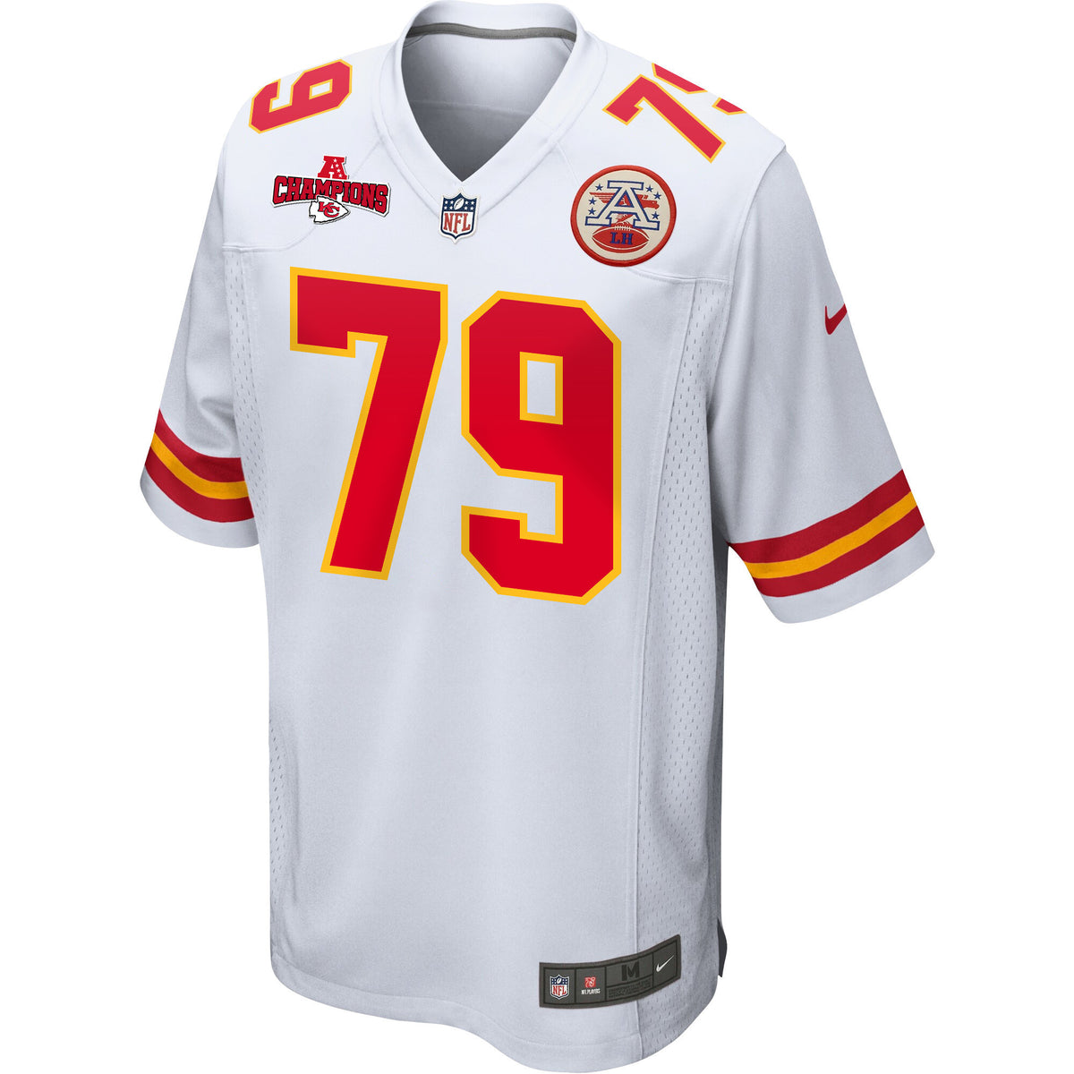 Donovan Smith 79 Kansas City Chiefs AFC Champions Patch Game Men Jersey - White