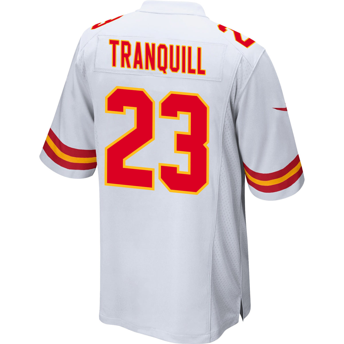 Drue Tranquill 23 Kansas City Chiefs AFC Champions Patch Game Men Jersey - White