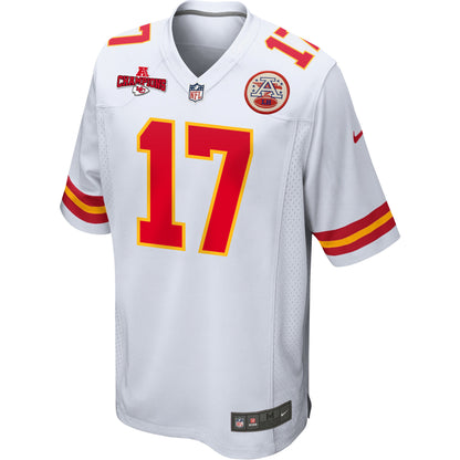 Richie James 17 Kansas City Chiefs AFC Champions Patch Game Men Jersey - White