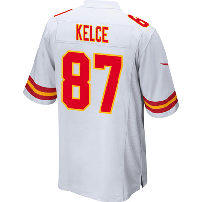 Travis Kelce 87 Kansas City Chiefs AFC Champions Patch Game Men Jersey - White