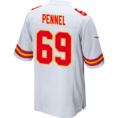 Mike Pennel 69 Kansas City Chiefs AFC Champions Patch Game Men Jersey - White