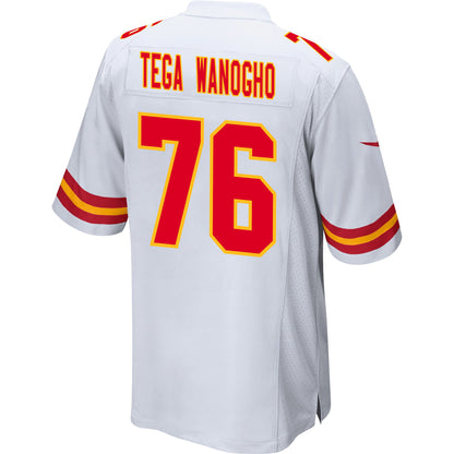Prince Tega Wanogho 76 Kansas City Chiefs AFC Champions Patch Game Men Jersey - White