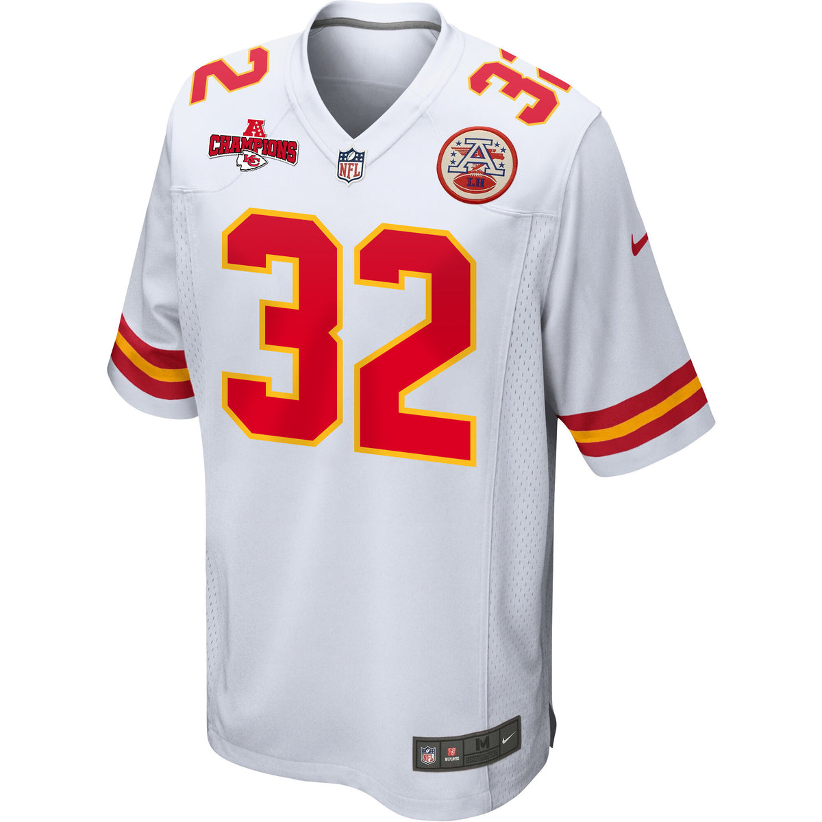 Nick Bolton 32 Kansas City Chiefs AFC Champions Patch Game Men Jersey - White