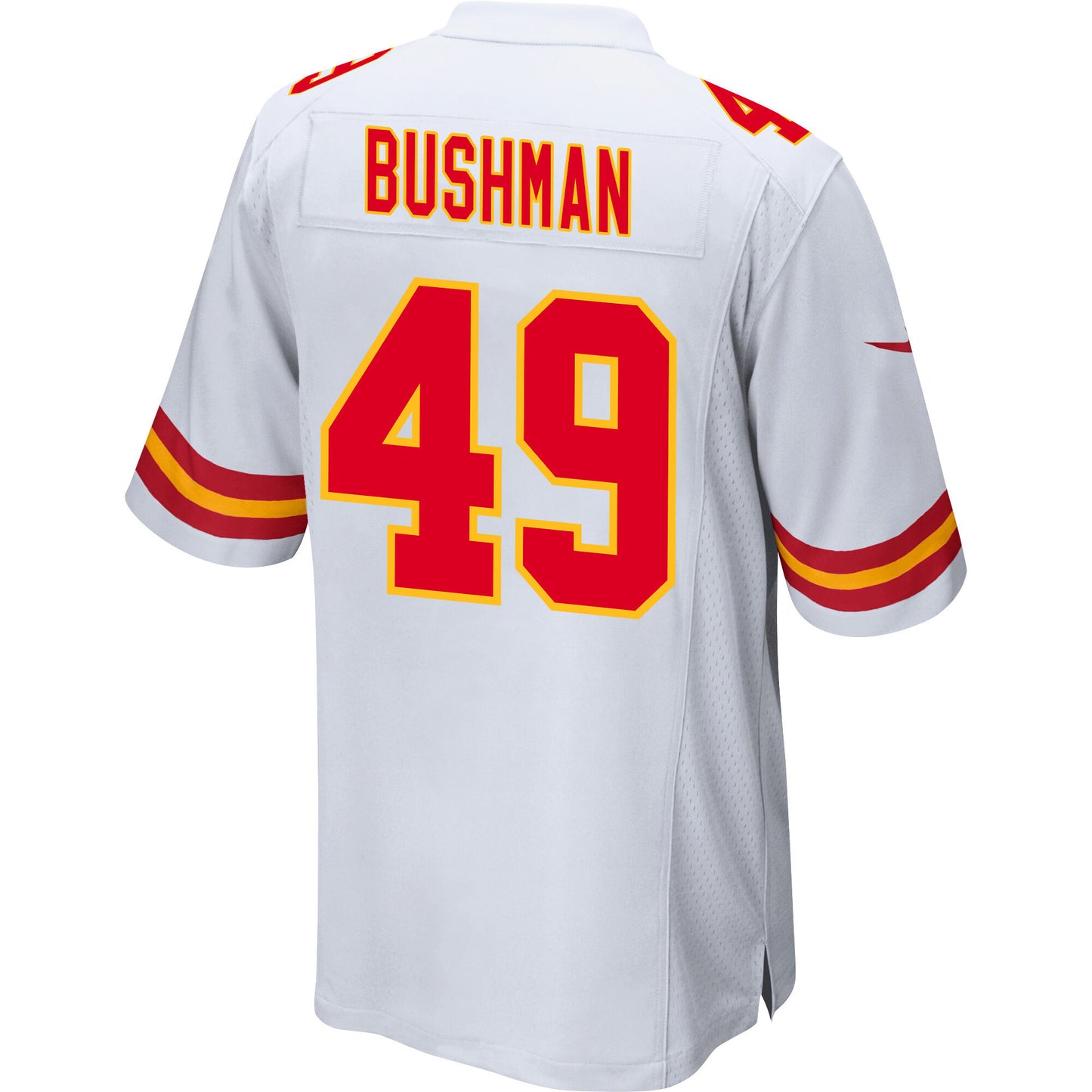 Matt Bushman 49 Kansas City Chiefs AFC Champions Patch Game Men Jersey - White