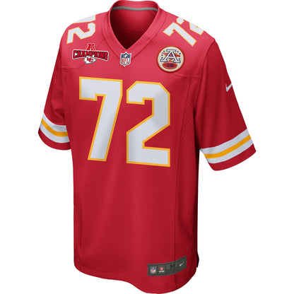 Chukwuebuka Godrick 72 Kansas City Chiefs AFC Champions Patch Game Men Jersey - Red