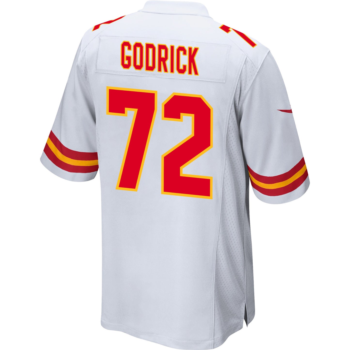 Chukwuebuka Godrick 72 Kansas City Chiefs AFC Champions Patch Game Men Jersey - White