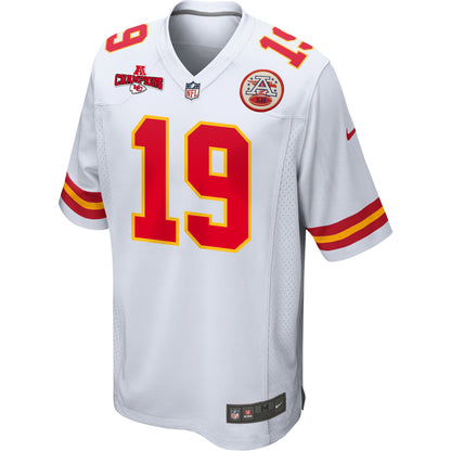 Kadarius Toney 19 Kansas City Chiefs AFC Champions Patch Game Men Jersey - White