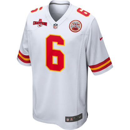 Bryan Cook 6 Kansas City Chiefs AFC Champions Patch Game Men Jersey - White