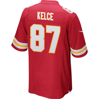 Travis Kelce 87 Kansas City Chiefs AFC Champions Patch Game Men Jersey - Red