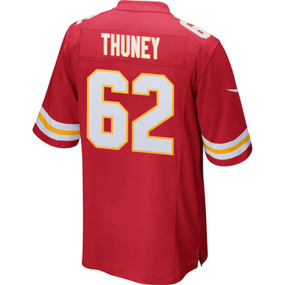 Joe Thuney 62 Kansas City Chiefs AFC Champions Patch Game Men Jersey - Red