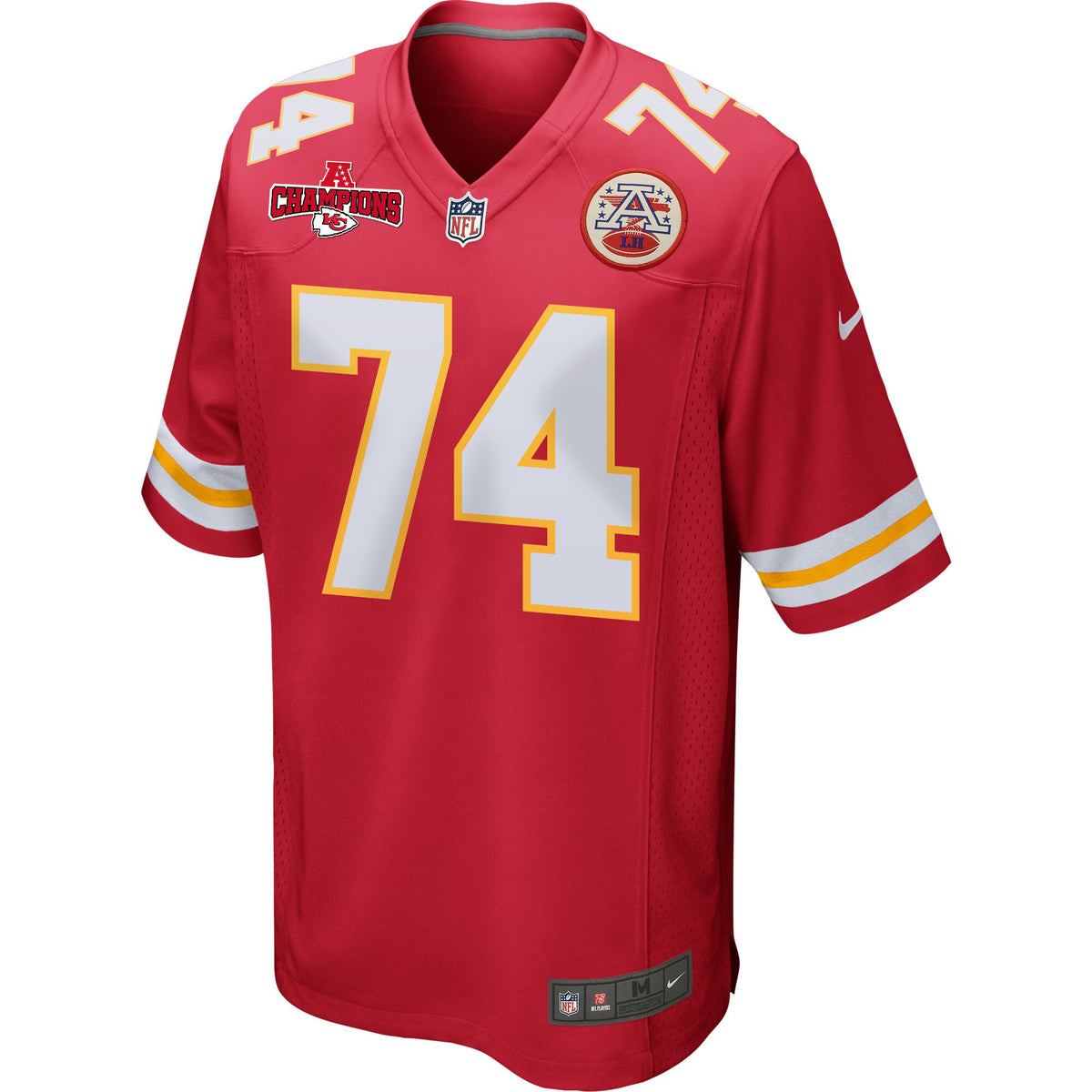 Jawaan Taylor 74 Kansas City Chiefs AFC Champions Patch Game Men Jersey - Red