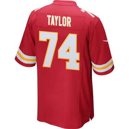 Jawaan Taylor 74 Kansas City Chiefs AFC Champions Patch Game Men Jersey - Red