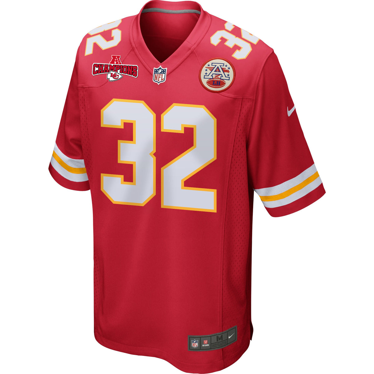 Nick Bolton 32 Kansas City Chiefs AFC Champions Patch Game Men Jersey - Red