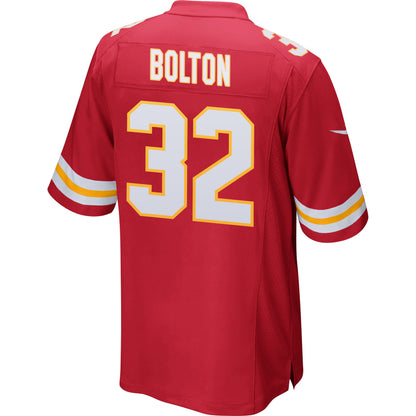 Nick Bolton 32 Kansas City Chiefs AFC Champions Patch Game Men Jersey - Red