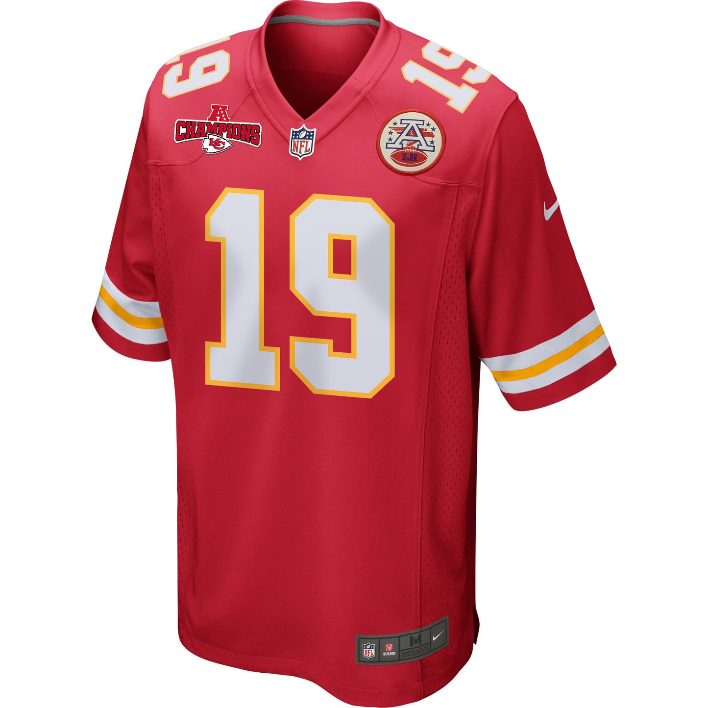 Kadarius Toney 19 Kansas City Chiefs AFC Champions Patch Game Men Jersey - Red