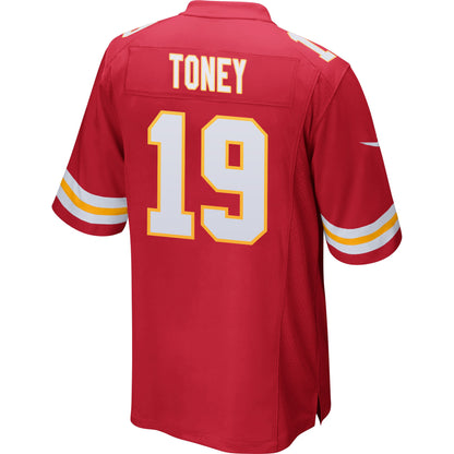 Kadarius Toney 19 Kansas City Chiefs AFC Champions Patch Game Men Jersey - Red