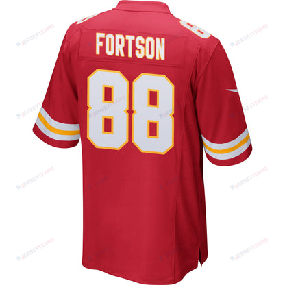 Jody Fortson 88 Kansas City Chiefs AFC Champions Patch Game Men Jersey - Red