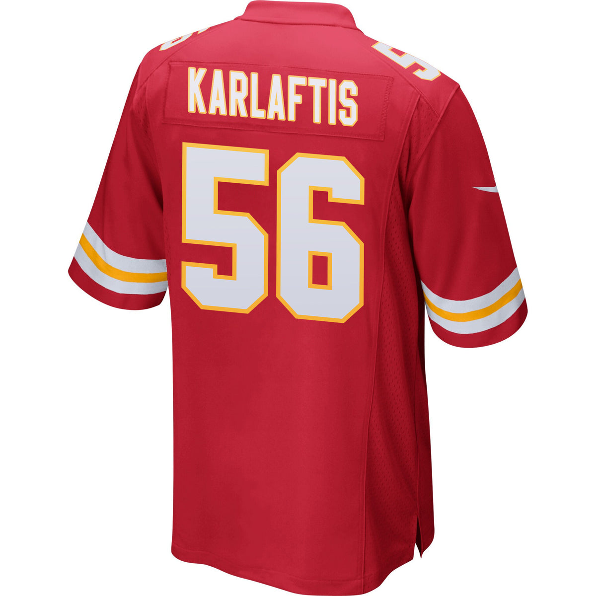 George Karlaftis 56 Kansas City Chiefs AFC Champions Patch Game Men Jersey - Red