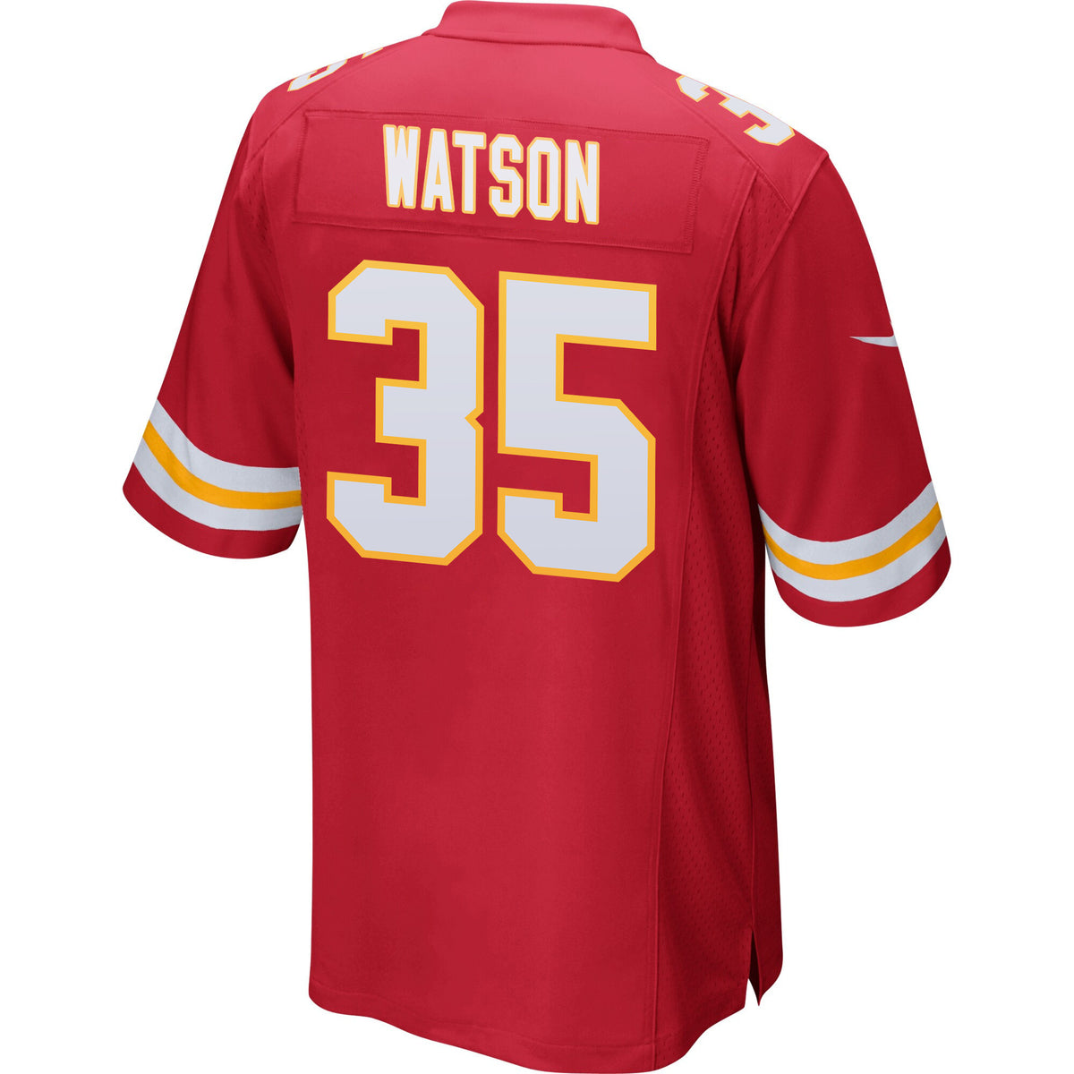 Jaylen Watson 35 Kansas City Chiefs AFC Champions Patch Game Men Jersey - Red