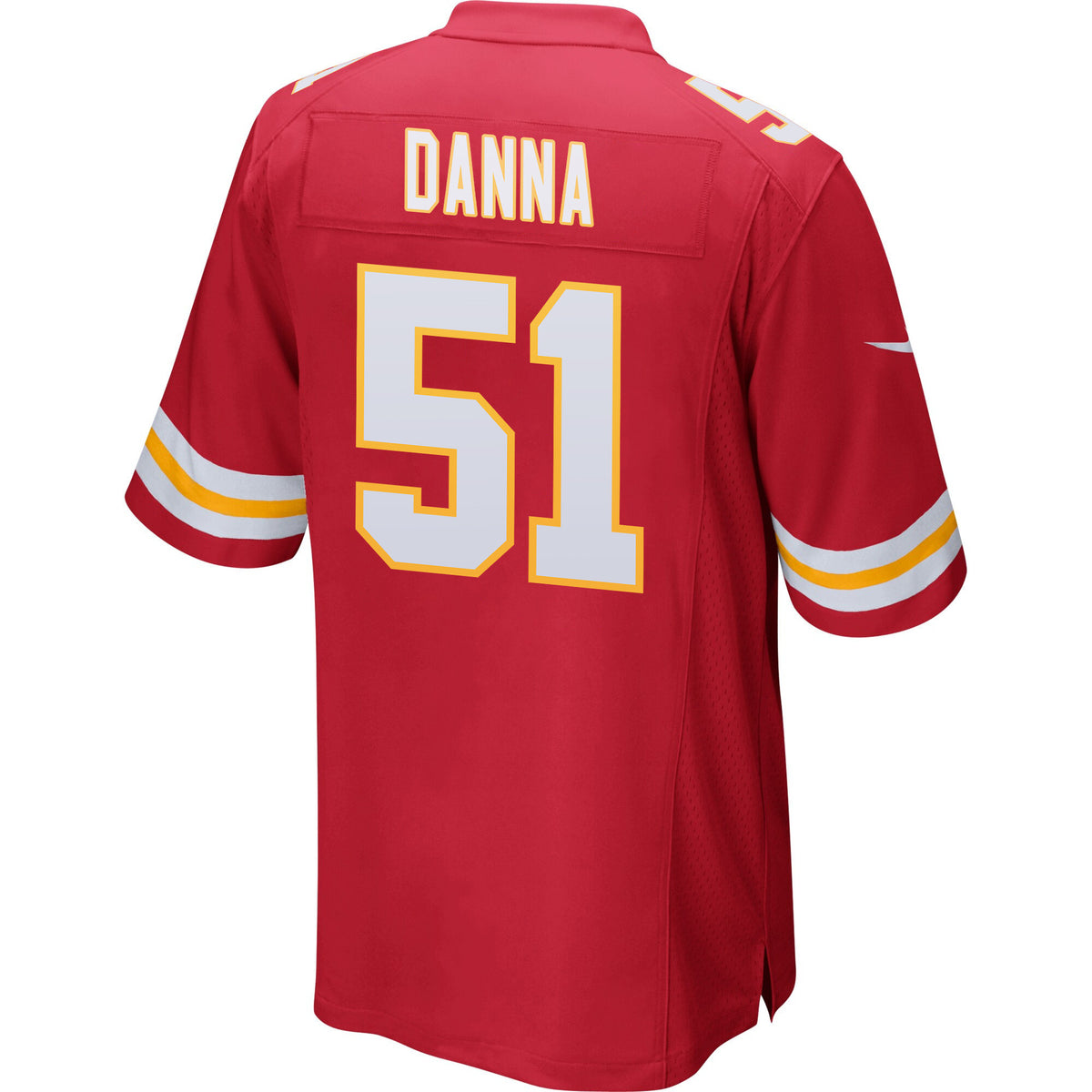 Mike Danna 51 Kansas City Chiefs AFC Champions Patch Game Men Jersey - Red