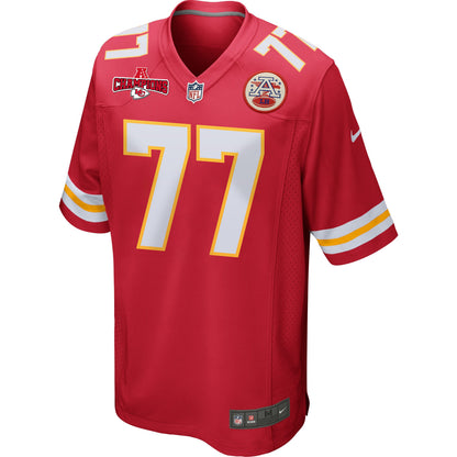 Lucas Niang 77 Kansas City Chiefs AFC Champions Patch Game Men Jersey - Red