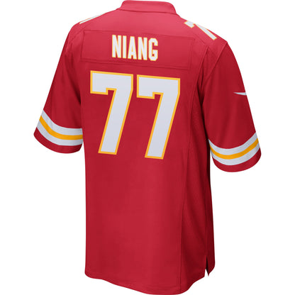 Lucas Niang 77 Kansas City Chiefs AFC Champions Patch Game Men Jersey - Red