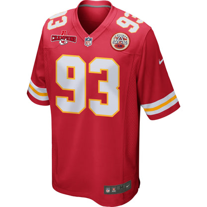 Matt Dickerson 93 Kansas City Chiefs AFC Champions Patch Game Men Jersey - Red