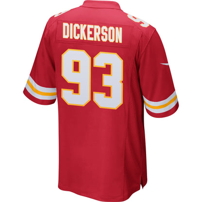 Matt Dickerson 93 Kansas City Chiefs AFC Champions Patch Game Men Jersey - Red