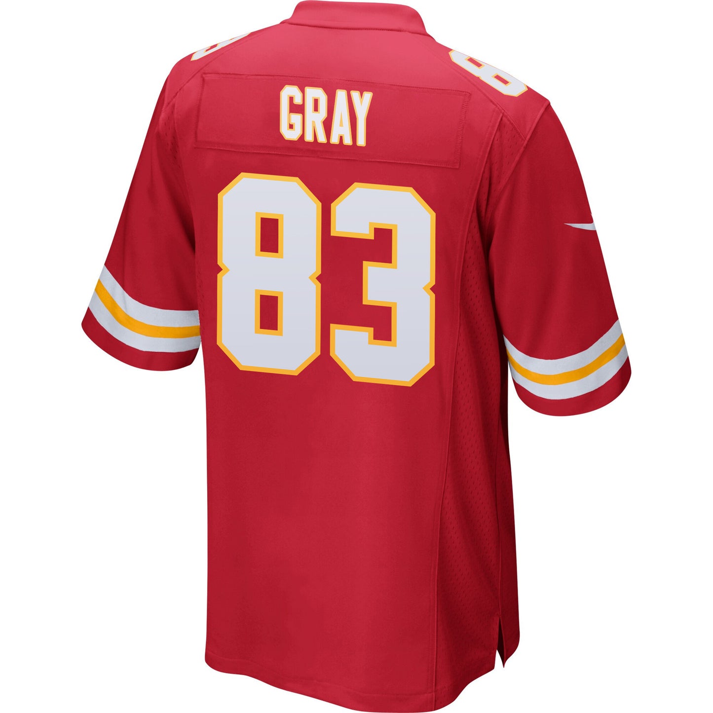 Noah Gray 83 Kansas City Chiefs AFC Champions Patch Game Men Jersey - Red