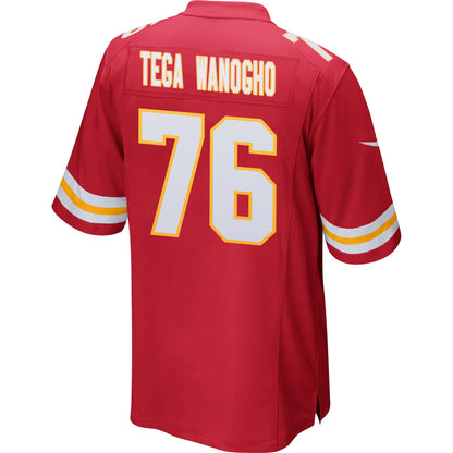 Prince Tega Wanogho 76 Kansas City Chiefs AFC Champions Patch Game Men Jersey - Red