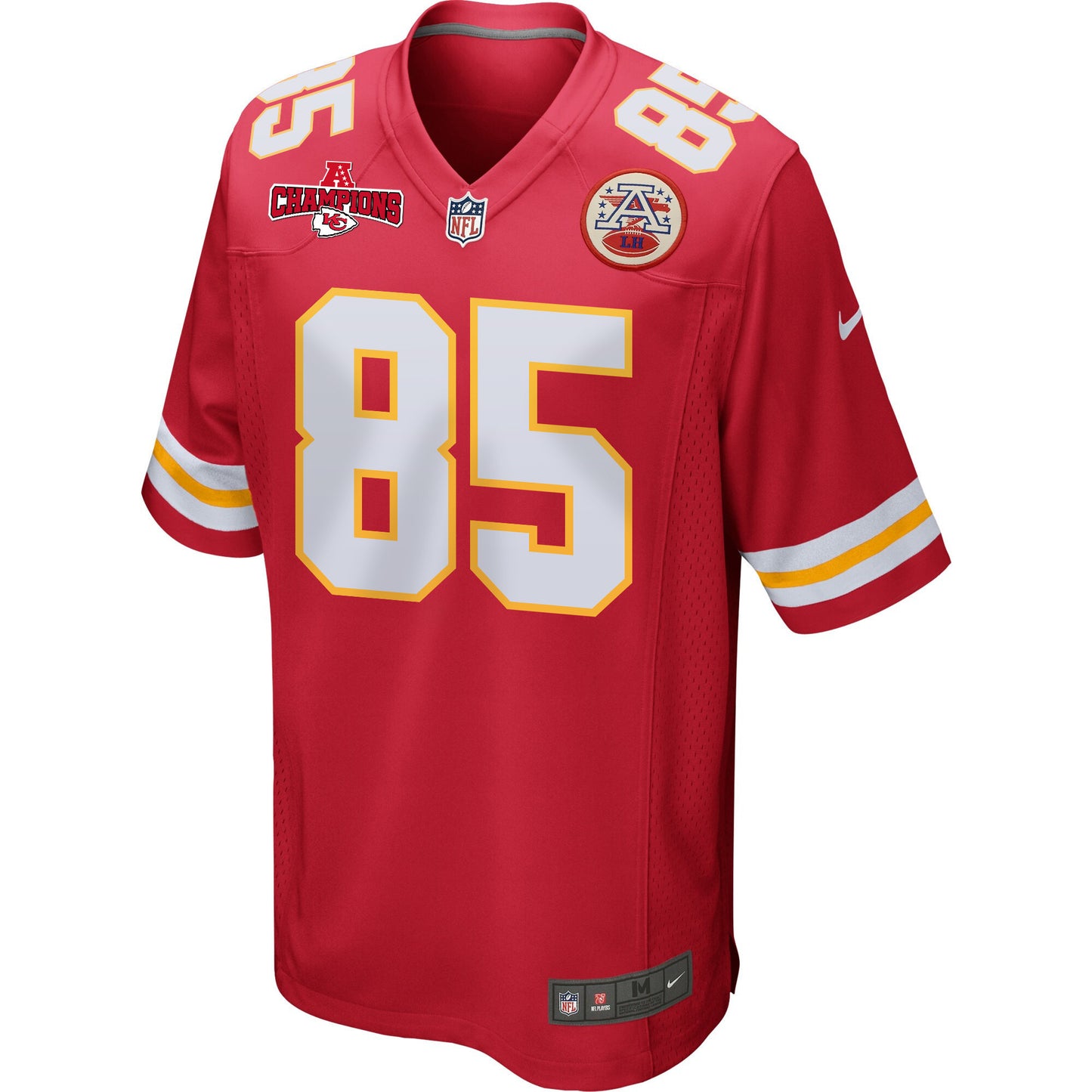 Izaiah Gathings 85 Kansas City Chiefs AFC Champions Patch Game Men Jersey - Red