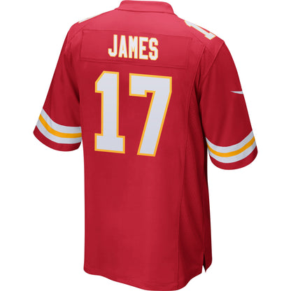 Richie James 17 Kansas City Chiefs AFC Champions Patch Game Men Jersey - Red