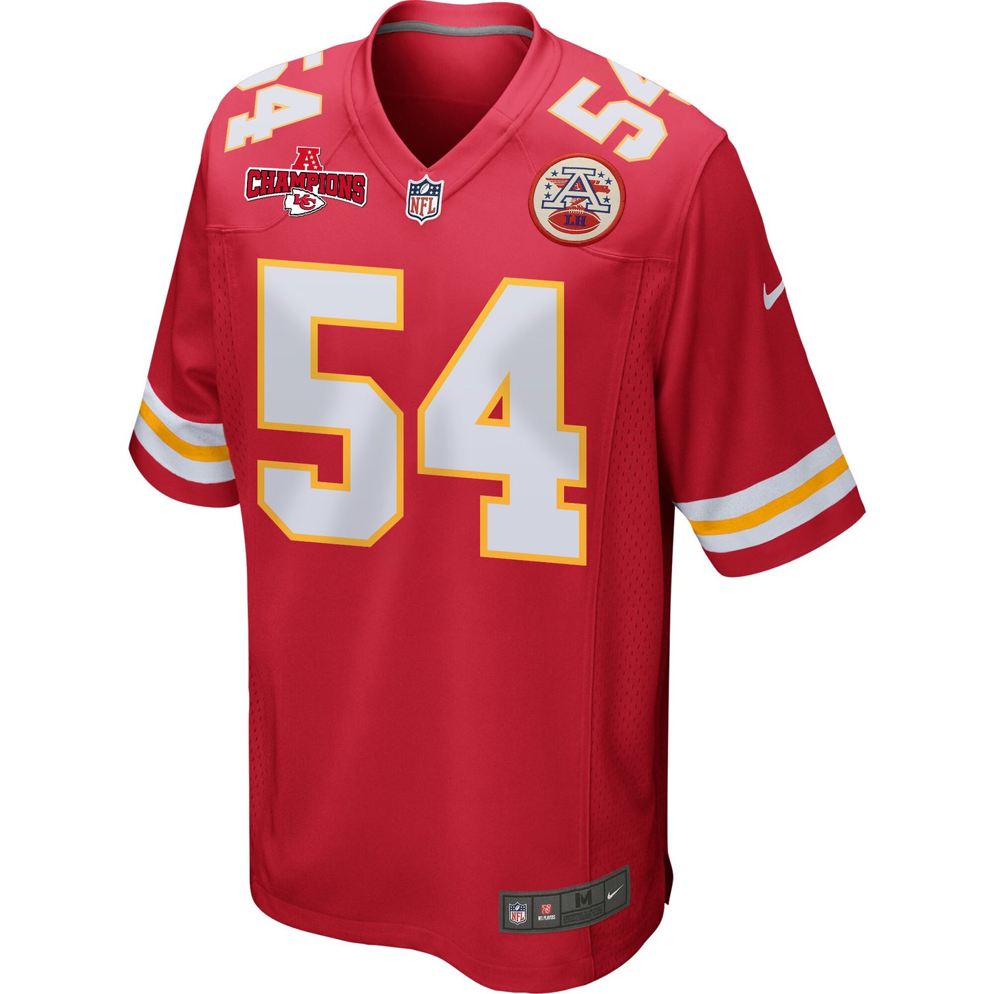 Leo Chenal 54 Kansas City Chiefs AFC Champions Patch Game Men Jersey - Red