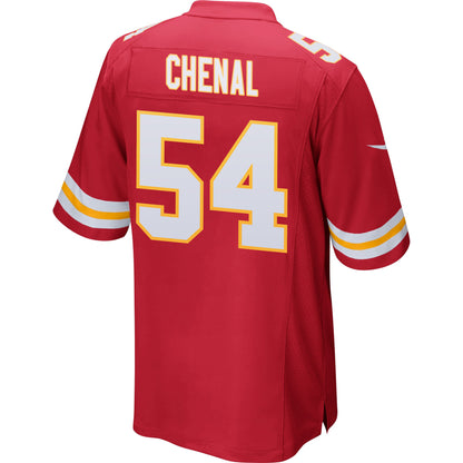 Leo Chenal 54 Kansas City Chiefs AFC Champions Patch Game Men Jersey - Red
