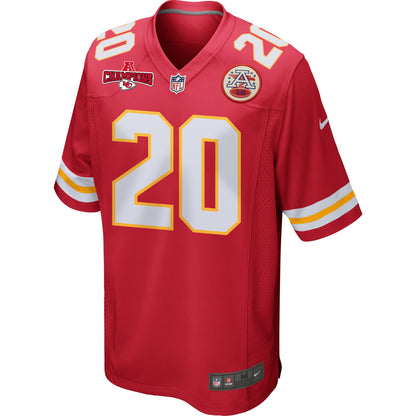 Justin Reid 20 Kansas City Chiefs AFC Champions Patch Game Men Jersey - Red