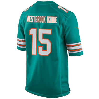 Nick Westbrook-Ikhine 15 Miami Dolphins Alternate Game Jersey - Aqua, Men Jersey