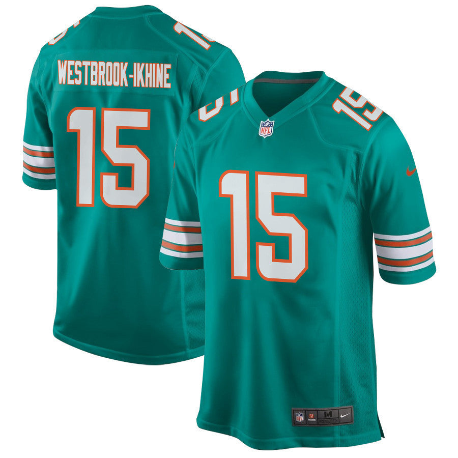 Nick Westbrook-Ikhine 15 Miami Dolphins Alternate Game Jersey - Aqua, Men Jersey