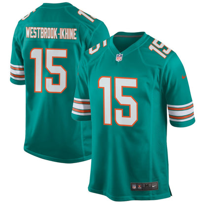 Nick Westbrook-Ikhine 15 Miami Dolphins Alternate Game Jersey - Aqua, Men Jersey