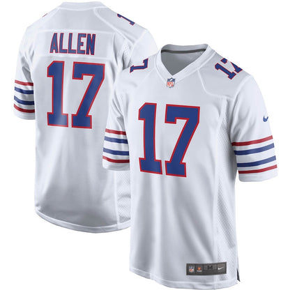 Josh Allen 17 Buffalo Bills Alternate Game Jersey - White, Men Jersey