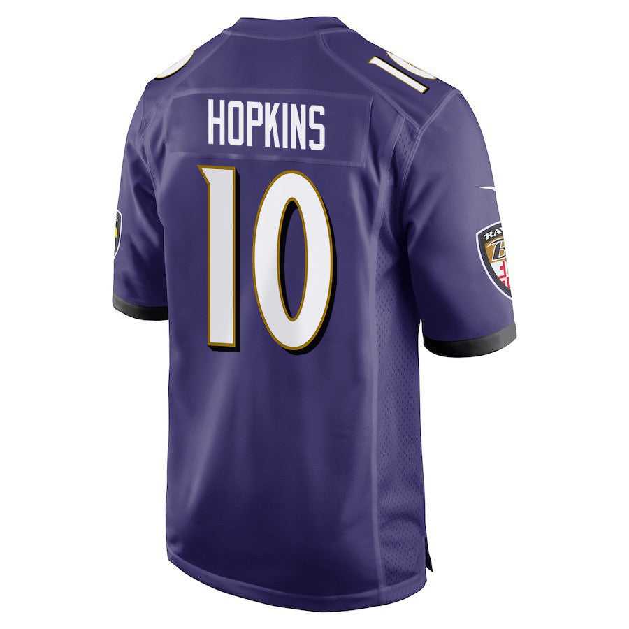 DeAndre Hopkins 10 Baltimore Ravens Game Jersey - Purple, Men Jersey