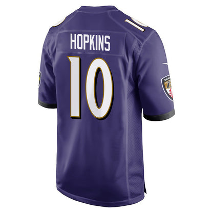 DeAndre Hopkins 10 Baltimore Ravens Game Jersey - Purple, Men Jersey