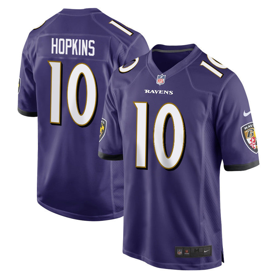 DeAndre Hopkins 10 Baltimore Ravens Game Jersey - Purple, Men Jersey