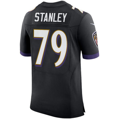 Ronnie Stanley 79 Baltimore Ravens Elite Jersey - Black, Men Jersey