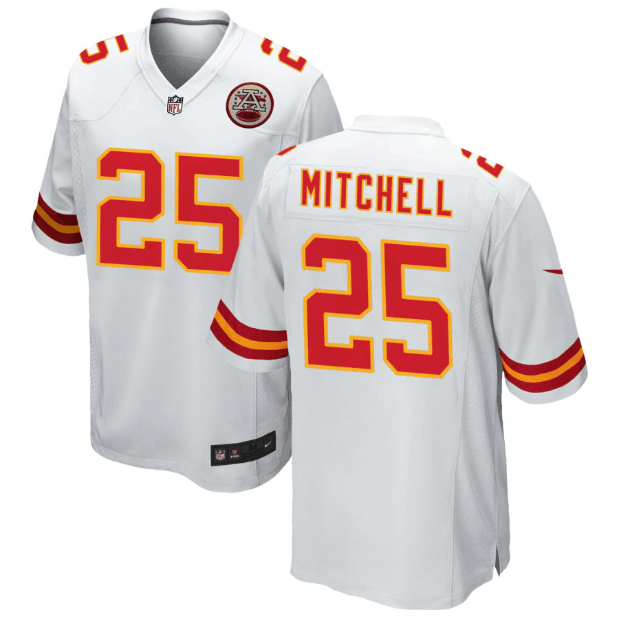 Elijah Mitchell 25 Kansas City Chiefs Game Jersey - Men White