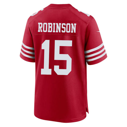 Demarcus Robinson 15 San Francisco 49ers Game Jersey - Scarlet, Men Jersey