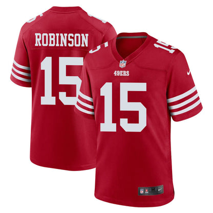 Demarcus Robinson 15 San Francisco 49ers Game Jersey - Scarlet, Men Jersey