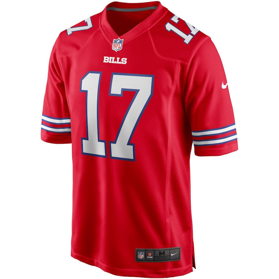 Josh Allen 17 Buffalo Bills Alternate Game Jersey - Red, Men Jersey