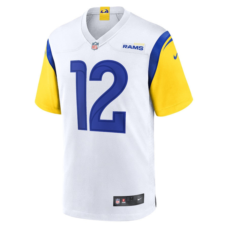 Puka Nacua 12 Los Angeles Rams Alternate Jersey - White, Men Jersey