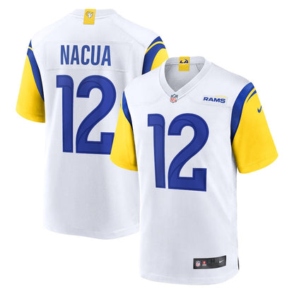 Puka Nacua 12 Los Angeles Rams Alternate Jersey - White, Men Jersey